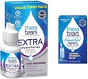湿眼外加干眼治疗润滑剂 干眼外加0.5 fl oz瓶, 2 Counter( Pack of 1) & Liquid Gel Nighttime 润滑剂 干眼外加润滑剂 单用途 Vials, 30 Counter