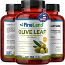 FineLand Olive Leaf Extract 50x – 25 000 mg Eq. / service 160 Vegan Caps, Oleuropein → 20% Oleuropein → Herbal 抗氧化剂补充剂,循环和免疫支持,美国制造