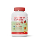 SmartyPants Kids 多维他命胶体和纤维补充剂:维生素D3,C,维生素B12,B6,A,锌,Biotin,Inositol,Fiber Gummys,三个水果火焰,120个计数(30天供应)