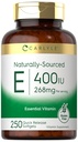 Carlyle Vitamin E 400 IU Softgels | 250 伯爵 | 自然来源 | 非GMO和Gluten Free