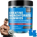 Creatine Monohydrate Gummys - 5g of Creatine Monohydrate per service - 增强强度和构建肌肉,无糖,Vegan,蓝莓火焰,每瓶120卡普尔,供男女使用(1)