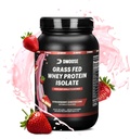 Dmoose Grass Fed Whey蛋白粉 - 用于肌肉生长和复苏,自然甜和火焰,富含氨基酸,快速吸附性能公式(2升,草莓)