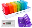 e-Pill 6 Times a Dayx7 Day Weekly Pill 组织者,维生素和药丸盒提醒器 - 6 alarm Timer(白色)