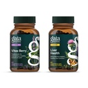 Gaia Herbs Vitex Berry (Chaste Tree) - 支持Hormone 平衡与女性生育 - 60 Vegan Caps & Liver 健康 - 配有牛奶硝酸盐的肝脏补充剂, Licorice root for Liver and cleanse 支持 -