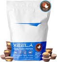 XELA 植物基 Vegan蛋白粉 - 独立测试 - 25g 高蛋白,男子和女子的 Pea蛋白 - 维生素和矿物,非转基因生物,乳品和葡萄糖自由,低碳和低脂肪(Peanut Butter杯)