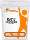 Bulk Assupports.com Coenzyme Q10 粉末 - Coenzyme Q10 200mg 补充营养品 - Gluten Free,每服务200mg,500g(1.1磅)(包1)