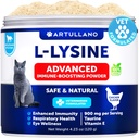 L-Lysine for Cats - Lysine Powder 补充-900mg/服务 - 对Cats & Kittens的免疫支持 - 喷嚏,Runny Nose,Squinting,水眼,冷,眼功能,呼吸卫生 - 配有陶琳