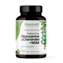 Glucosamine & Chondroitin 配有MSM的翡翠实验室 - Bone健康与联合健康补充 - Gluten-Free - 120 Capsules(30天供应)