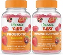 活生生的2亿CFU儿童 + 免疫支持儿童,Gummys Bundle - 大品尝,维生素补充,Gluten Free, GMO Free, Chewwable Gummy