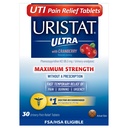 Uristat Ultra UTI 止痛药片、快速尿道感染止痛药片、烧伤药片、紧急药片、最大强度药片、红莓烧焦药片、30片药片