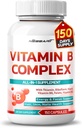 维生素B 复合体 - 与Thiamin,Riboflavin,Niacin 维生素B6,Folate,维生素B12 - 能源,焦点,头发,皮肤,钉子支持 - 150 计数 - 在美国制造和测试