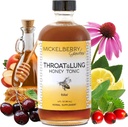 Mickelberry Gardens Throat & Lung Honey Tonic: Wellness Syrup, 天然酸盐救济,成人和儿童的免疫支持和咳嗽抑制剂(4 oz)