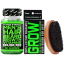 胡子生长 Kitw/62万mcg 14-in-1 BIOTIN Gummys/Beard 生长维生素和头发生长维生素 男子+100%终身替代 第一次剪猪布刷和360波刷 男子