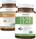Nattokinase & 橄榄叶( 6- Month Supplement) 流量与健康混合剂 - Nattokinase 2000 FU 强力天然发酵大豆( 6- Month Supplement) & 橄榄叶提取超强剂 20% Oleuropein
