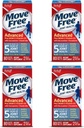 移动 Free Advanced Plus MSM 和维生素D3,80片药片 - 与Glucosamine和Chondroitin的联合健康补充剂(包4)