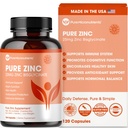 纯锌补充剂 25mg - TRAACS Bisglycnate Chelate - 120 Capsules for Immune Support, Skin Health and Energy - 供男子和妇女使用
