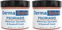 外加强力Psorias Cream (2 Pack) - Seborrheic Dermatitis & Dandruff Lotion - 高级摩尔化救治方案,用于治疗痒性发炎皮肤和防止未来火焰 - 4.0 oz ea.
