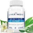 液态胶体修复 天然胶体健康补充 Glutamine 有机滑化 Elm NAG 沼泽胶体根 Aloe Vera MSM Quercetin Bromelain 促进消化酶, Gut Wellness 1000mg 60 Caps