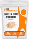 Bulk Assupports.com 大麦大米蛋白粉 - 维根蛋白粉 - 运动营养 - 无味乳品免费,每服30克,1kg(2.2磅)(包1)