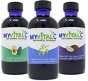 MyVitalC Combo of Organization Extra Virgin Olive Oil,MCT & Avocado Oil - SES60 抗氧化剂补充剂 - 抗衰老,长寿,睡眠,能源 - 包3