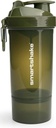 Smartshake O2GO One 塑料蛋白质摇摆瓶800 ml → 27 oz - 防漏螺丝上Lid - BPA Free - Unisex - 陆军绿色