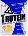 体营养 特鲁特因高蛋白粉:45% Whey,45% Casein,10% Egg White, Gluten-Free, Low Sodium, Grass Fed Whey蛋白粉, Gym 补充和早餐摇摆, Mocha, 34g 样本