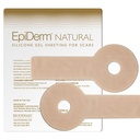 EpiDerm Areopexy Silicone Scar Sheets – 可重复使用,可清洗和自定义的减少乳腺和手术后乳腺外科基本知识 - Lollipop shape 专业等级 Scar Patches - Natural, 1 Pair