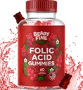 400mcg - 妇女、母亲和婴儿的产前和妊娠必需品 - 60 Raspberry Flate Flate Gumic Vitamins - 在美国制造