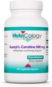 营养学 Acetyl-L-Carnitine 500mg 补充物 - 代谢和能量支持,ALC,自由形式氨基酸,蔬菜卡普尔斯 - 100 计数