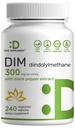 DIM 补充 300 mg, 240 caps, 4个月供应 \\ 男女雌激素平衡 \ diindolylmethana + 黑辣椒 提取增强吸收 \ 激素和皮肤健康支持