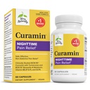 Terry自然 Curamin Nighttime - Curcumin & DLPA Capsule 补充 - 非GMO 支持健康睡眠和放松补充 - 草药补充 - Melatolin - 60 Capsules