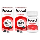 Feosol 原始铁补充片,每罐非热量325mg Ferrous Sulfate(65mg元素铁),每天1台,4个月供应,供能源和免疫系统支持(120吨包装2)