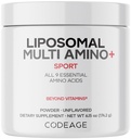 代号 Liposomal 多氨基粉补充剂- BCAA & EAA 补充剂 9 基本氨基酸, 分泌氨基酸, 前和后工作, 不受欢迎, Liposomal 交付, 非 GMO, 6.15 oz