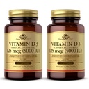 Solgar维生素D3(Cholecalciferol) 10 mcg(400 IU) - 100 Softgels, pack of 2 - 帮助维持健康骨骼和牙齿 - 免疫系统支持 - 非GMO, Gluten Free, 奶制品免费 - 200 总服务