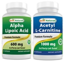 最佳天然物 Alpha Lipoic Acid 600 毫克和乙酰L-Carnitine 1000毫克