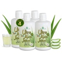 Aloe Ultra Aloe Vera Juice的奇迹,1Qt. 4 Pack,全叶,纯度,过滤,内容认证和纯度(Gallon)