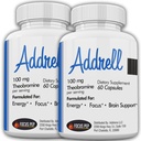 Addrell 2 Pack Energy兴奋剂-研究补充替代药,自然诺热带补充剂和认知增强剂替代物,以提升精神清晰度-120卡普尔