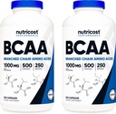 营养成本 BCAA 1000mg,500 Capsules (250 Serv), 2:1:1 支链氨酸(2瓶)