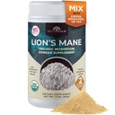 Natalm Lion's Mane Mushroom Powder - 组织大脑支持聚焦记忆 精神清晰 - 非转基因生物认知功能 - 60 services