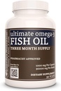 补救措施 营养 Ultimate Omega-3 Fish Oil → 1000 mg, 90 Softgels 饮食补充 → 3个月供应 → EPA, DHA, GLA, ALA, & LA Fatty Acids