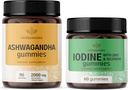 HERBAMAMA Ashwagandha和碘基基-2000 mg Ashwagandha Root & Potassium 碘、锌和硒基-Vegan、N-GMO、无胶原-2包