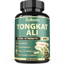 Satoomi 9in1 Tongkat Ali Root 提取器 200:1 - Ashwagandha, Tribulus Terrestris - 150 Capsules for 5 个月 - 支持力量、能量和健康免疫