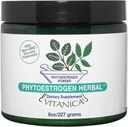 Vitanica Phytoestrogen Herbal Non-GMO PMS,《妇女更年期救济补编》,荷尔蒙平衡,夜汗和热闪光救济,Soy Isoflavones, Vegan, Powder 8 Oz(草药Pro Logo)