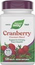 自然之道 Cranberry Premium Blend, 支持尿道切除术健康*, 有维生素C, 供男性和女性使用, 无 Gluten, 120片(包装 May Vary)