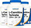 营养成本 L-Carnitine Tarterate 500mg,240 Capsules - 1000mg Per Service (3瓶)