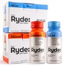 RYDE Shots → 能量+ 放松 → 基本 B 维生素, Ginseng, Chamomile 和 Cafeine → 零卡路里, 零糖 → 16包