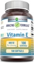 神奇的维生素 E 400 IU Per Affairing 补充 QQ Non-GMO Gluten Free(100软胶)
