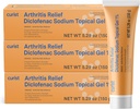 Curist Diclofenac 关节炎 Cream Gel 1%(3根150g的管) - 停止手腕,脚部,肘部,和Ankles的疼痛. 手性关节炎 止痛和膝性关节炎 止痛(3 Pack, 5.29 oz ea.)