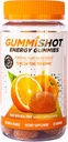 GummiShot Energy Gummys,每瓶2475mg的基于植物的咖啡因,耐久能源促进剂,巴伦西亚橙(33ct)