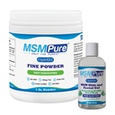KALA 健康 MSMPure MSM Fine Powder 1lb 和MSM Gel 有机Aloe 8oz Bundle